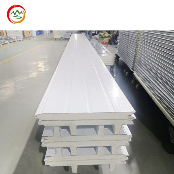 Modern Industrial Design 9x7 Automatic Garage Door Windows Smooth Flush Steel Sandwich Panel Walnut Polymer Hotels Warehouses