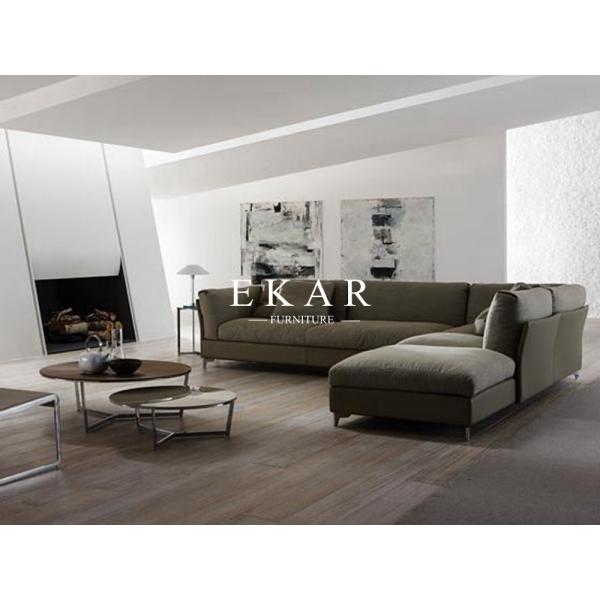 European Style Modern Leather Sectional L Shaped Sofa