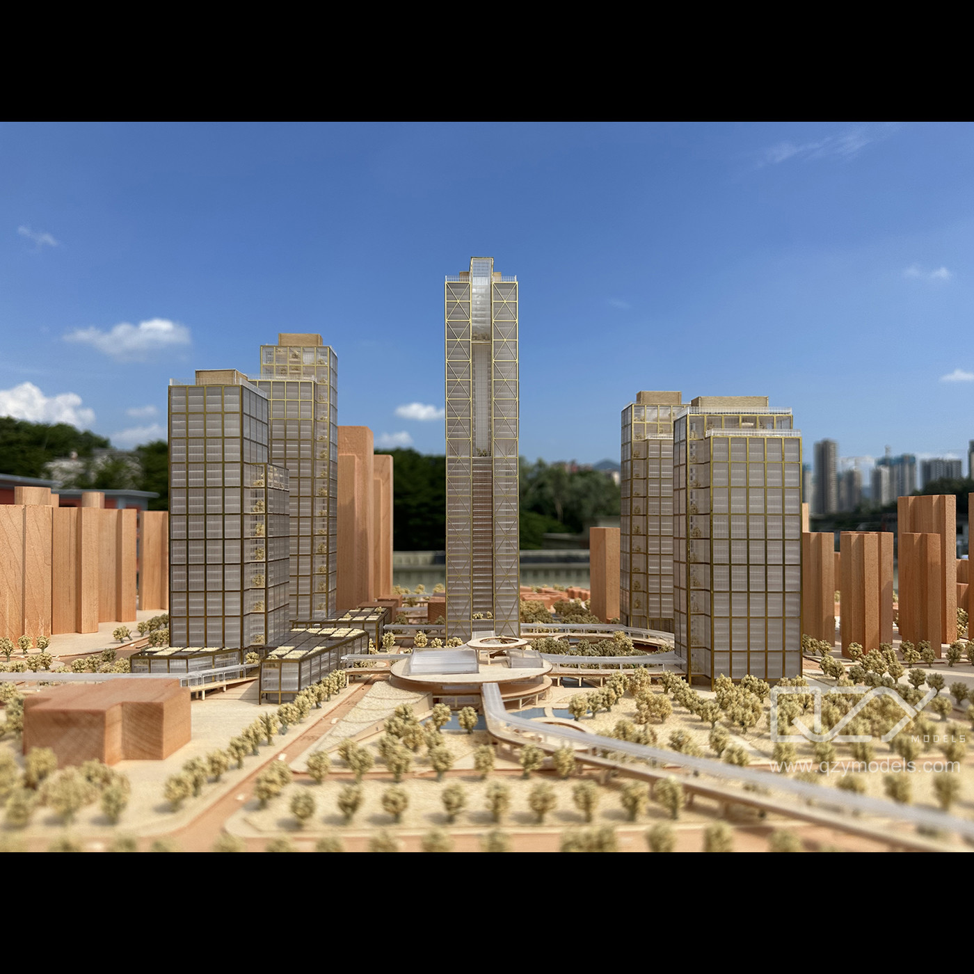 1:500 Xiamen Wetland Park Office Building Physical Model | QZYMODELS
