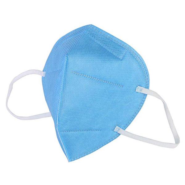 Blue White N95 Respirator Mask Prevent Flu Hypoallergenic Skin Friendly