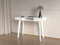 Escritorio de estudio blanco moderno de madera maciza con estilo europeo de dos Dawers