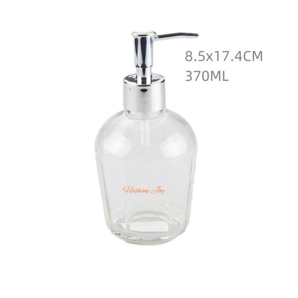 OEM 13oz Glass Soap Dispenser Bottles With Plastic Pump Versatile