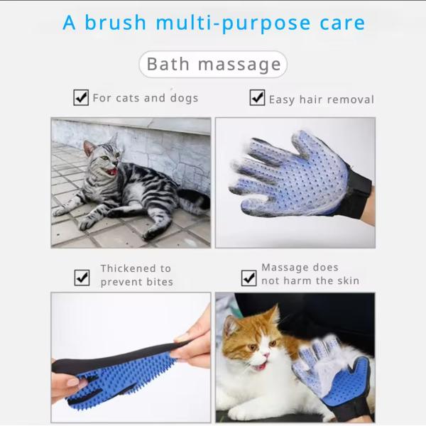 Customized Pet Hair Remover Glove Durable Deshedding Glove For Dogs And Cats
