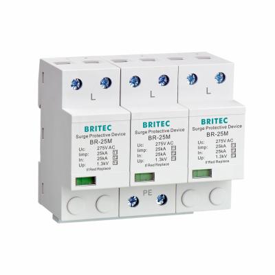 BR-25M 3P Class I spd Surge Protector Remote Signaling Function lightning arrester 