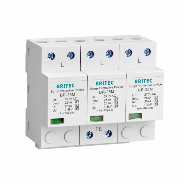 BR-25M 1P T1 Class I+II 25kA Single Phase SPD surge Arrestor  lightning protector