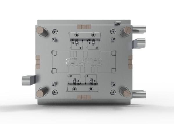 OEM / ODM ： Cold Runner Injection Molding & Transparent Glasses Middle Bracket 1*2 No.23058-B