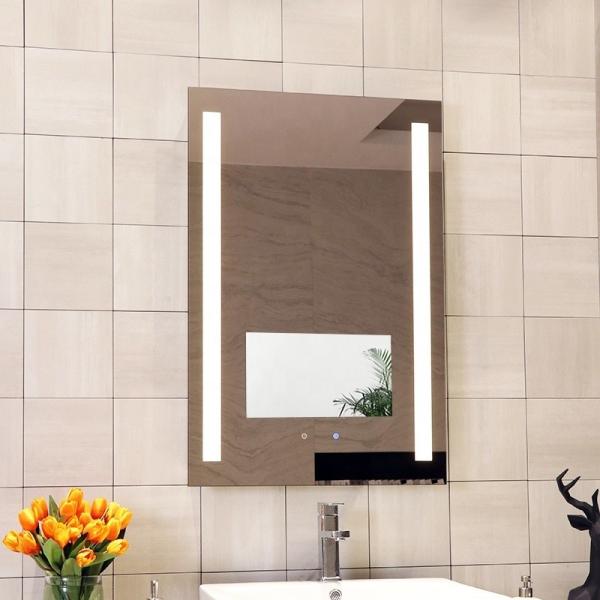 2700K/3000K/4000K/6000K Lumière chaude naturelle Écran tactile salle de bains Vanité LED miroir TV