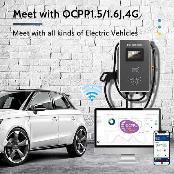 30kW Fast SmartDC EV Charger with 50Hz±10Hz Grid Frequency and Leakage Protection Switch