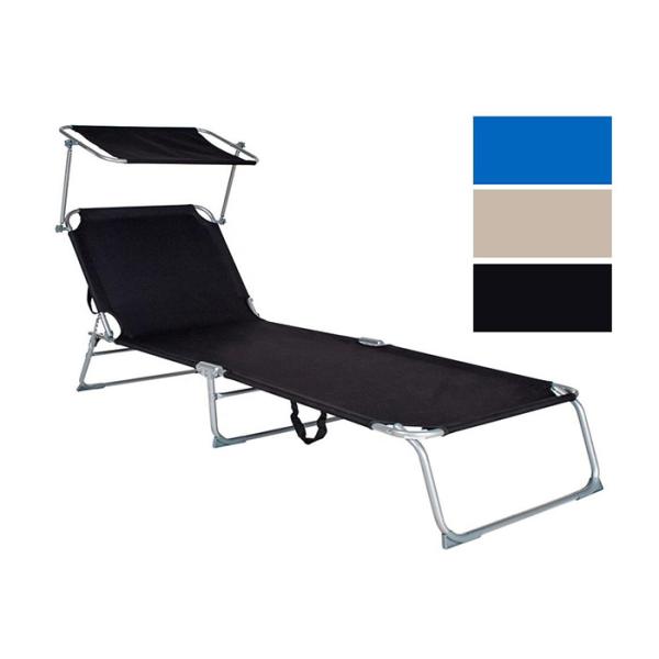 BSCI Outdoor Folding Reclining Beach Sun Patio Chaise Lounge Chair Pool Lawn Lounger