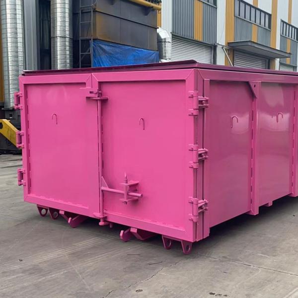 Heavy Duty Roll Off Dumpster 10 - 40 Yard Reinforced Steel Construction Debris Container