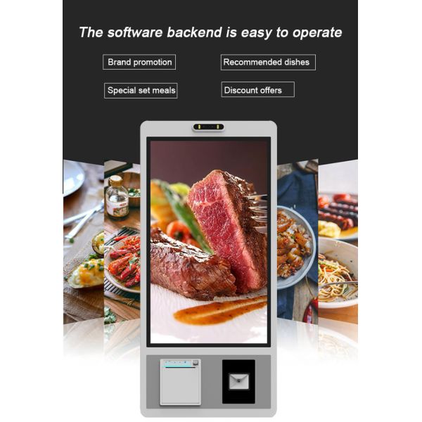 27 inch Android Systems QR Scanner Self Checkout Interactive Kiosk Supermarket Touch Screen Self-service Ordering Machine