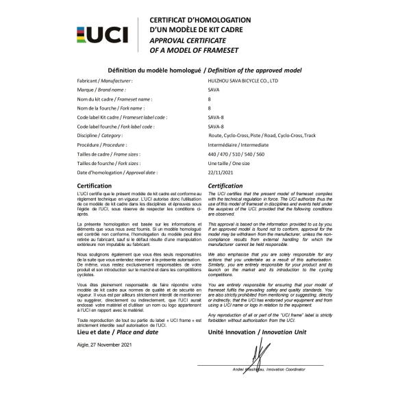 Велосипед дороги углерода SAVA R09 со скоростью Shimano Ulterga R8000 22