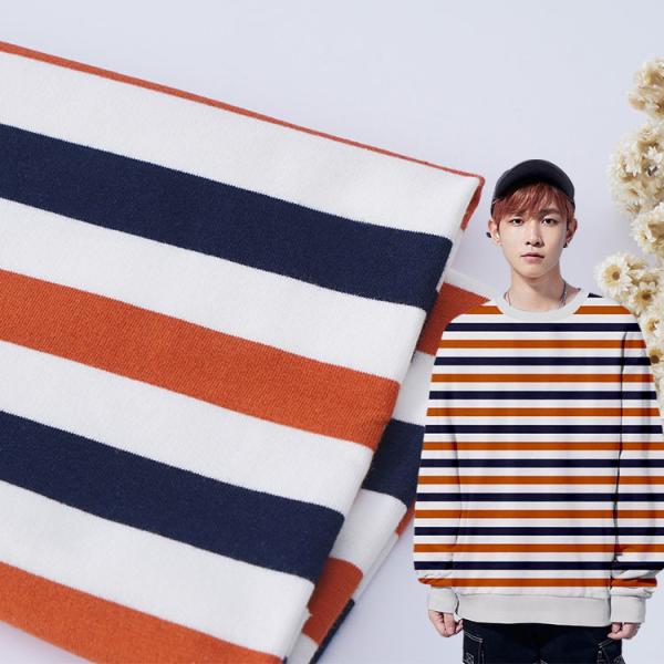 Tejido compacto de algodón Francés de tejido Terry Tipo rayado para ropa