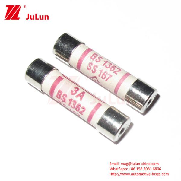 Power BS1362 B6*25mm Ceramic Vehicle Fuses For Electric Current 3A 5A 7A 10A 13A 20A