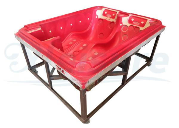 Red 3D Hot Tub Mold Molded Plastic Hot Tub Dual Lounges Recliners 1900×1500×840 Mm
