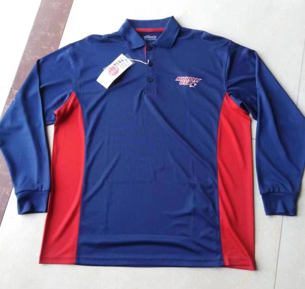 Men Casual Workout Clothes Breathable Long Sleeve Polo T Shirt 28