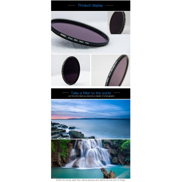 Multilayer Coating Camera Lens ND Filter High Transmittance ND64 Filters