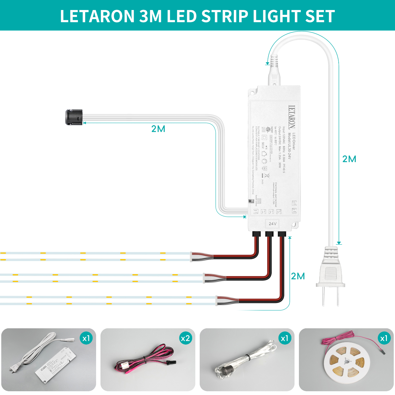 10w/m IP20 30W 6000K Kitchen COB Led Strip Lights 50000 Hours Lifespan