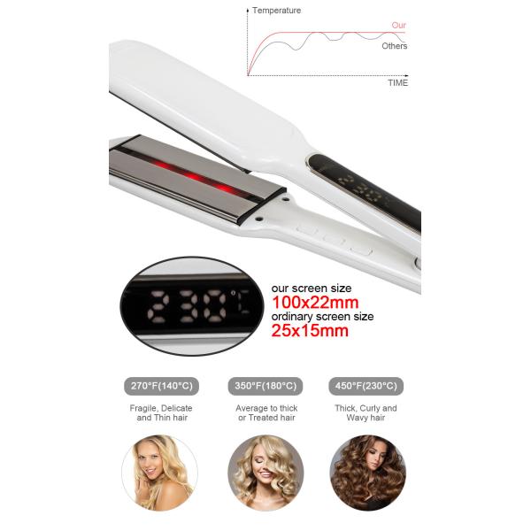 раскручиватель волос 240V 60Hz ультракрасный, утюг широкой плиты 35W плоский