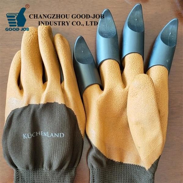 Claws ABS Plastic Outdoor Rubber Gloves Latex Digging Planting Waterproof