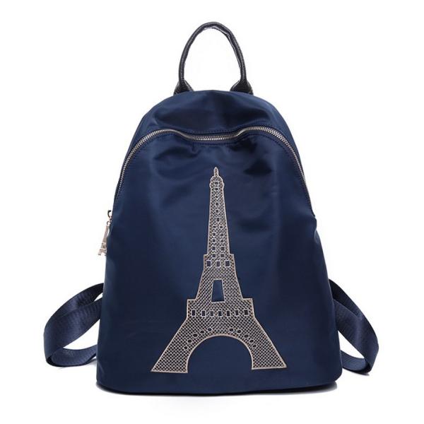 Eiffel Tower handbag new shoulder bag fashion in Europe and America Fan waterproof nylon backpack schoolbag tide female