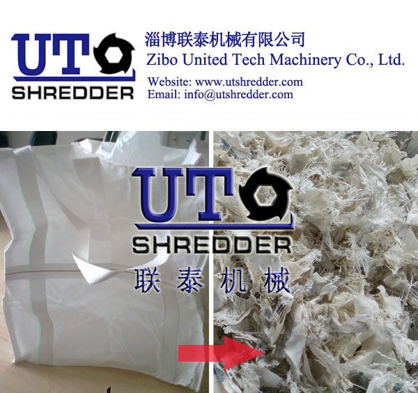 plastic woven bags shredder, plastic jumbo bag, package bag shredder - plastic double shaft shredder, plastic granulator