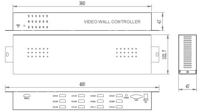 1 В 4 ИЗ режимов процессора 2X2 1X2 2X1 1X3 3X1 1X4 4X1 4K HDMI 1,4