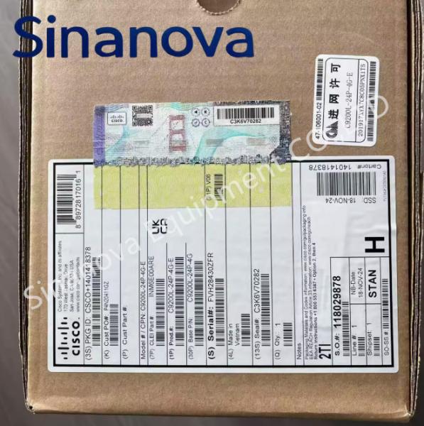 C9200L 24P 4G E est un commutateur Gigabit Ethernet PoE + Couche 3 à 24 ports original nouveau en stock