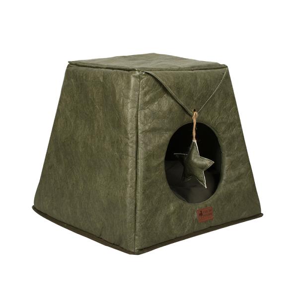 Novelty Paper Cooling Pet Mat Tunnel Cat Bed Yellow Green