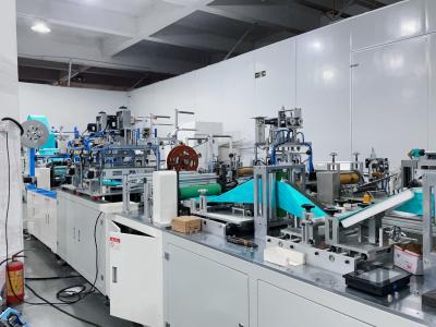 Máquina de fabricação de máscaras cirúrgicas não tecidas Máquina completa de fabricação de máscaras de uma só vez Adicionando tecidos elásticos