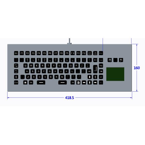 Подсвеченная клавиатура металла USB PS/2 изрезанная настольная с функциональными клавишами и сенсорной панелью