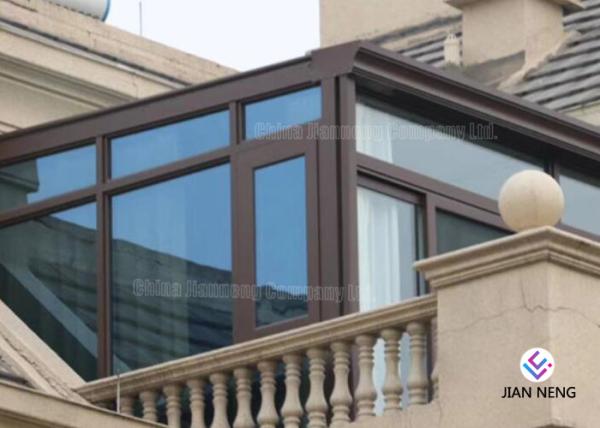 Double Glazed Aluminum Frame Window Horizontal Opening Pattern Finished Surface