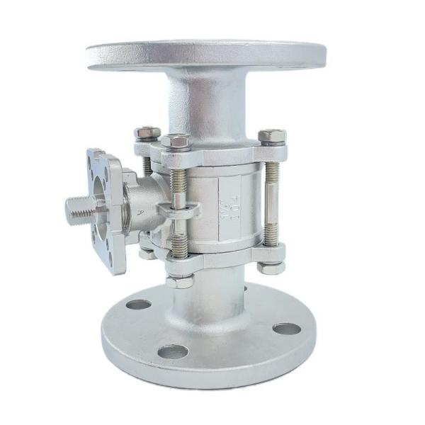 Personalização SS304/SS316 válvula de bola de flange de plataforma alta de três peças de aço inoxidável