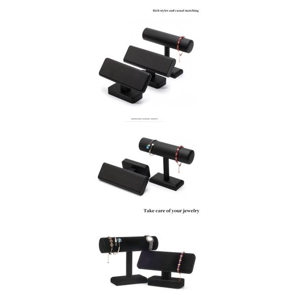 T Shaped Plastic Cylinder Jewelry Display Stand For Bracelet Pendant Watch Show