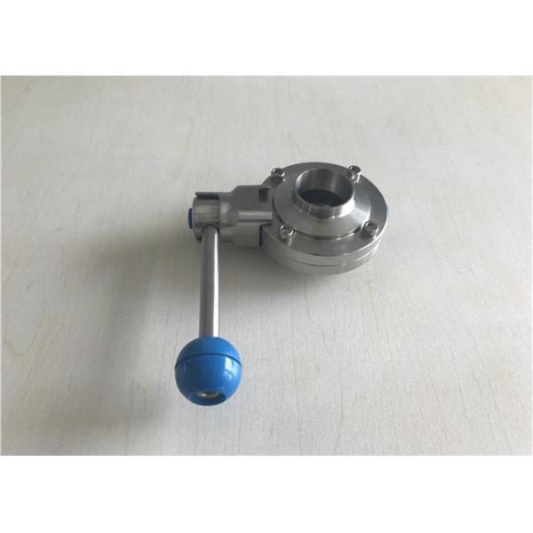 Manual Type Sanitary Butterfly Valve Threaded Connection For Food Industry