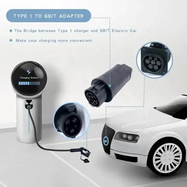 Type1 To GBT Adapter для зарядки электромобилей 220V 32A EV зарядный преобразователь