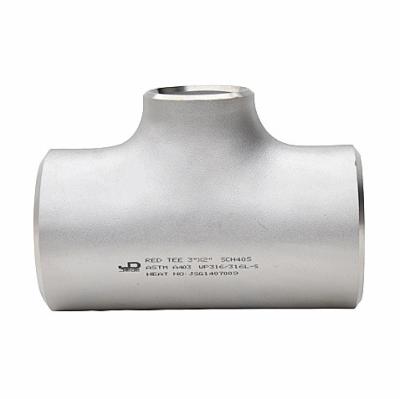 Stainless steel reducing tee