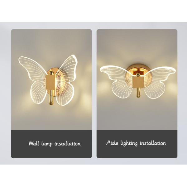 ТВ кровати и спальни гостиницы лампы стены роскошной бабочки свет цвета СИД 3 стены современного