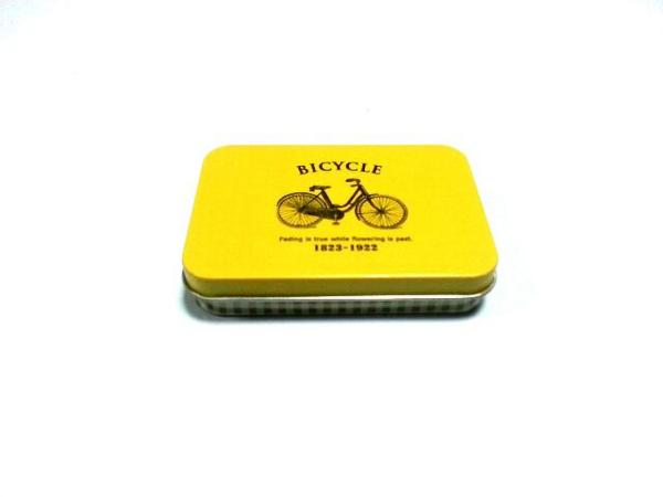 Latas de lata do metal amarelo mini para o telemóvel/bateria/mini presente