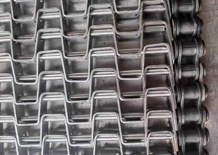 Stainless Steel 304 Aquatic Weed Harvester Conveyor Belt Open Mesh Drainage Chain Driven Custom Width