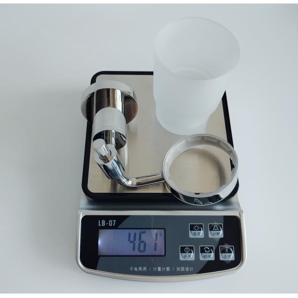 Lavatory Wall Mounted Tumbler Toothbrush Holder Stainless Steel Cup Dish