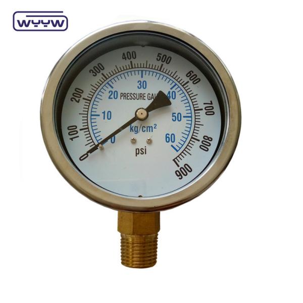 4 Oil-Filled Marine Pressure Gauge Manometer With Stainless Steel Case