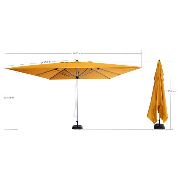 Para el jardín exterior de aluminio comercial el paraguas de estilo más nuevo OEM ODM