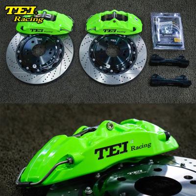 4 Piston Racing Caliper Hyudnai kit de freio grande 330 * 28 MM High Carbon Disc Racing e pastilhas de freio para ELANTRA 17 Polegada Rim