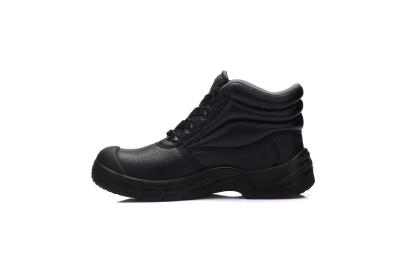 Anti Puncture PU Sole Safety Shoes Genuine Leather Waterproof With Mesh Lining