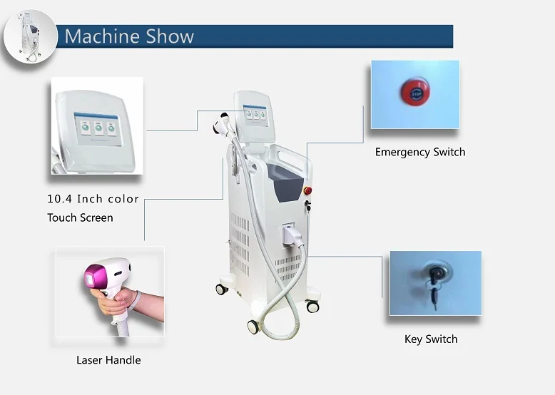 High quality approval 755/808/1064 painless Diode Laser Hair Removal beauty