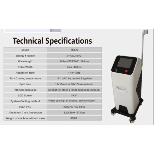 No Burnning Handle No Channel 808nm Diode Laser Hair Removal Machine