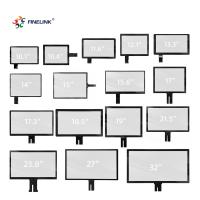 Painel de toque PCAP à prova d'água IP65 de tamanho personalizado com 10 pontos de toque USB/RS232/IIC