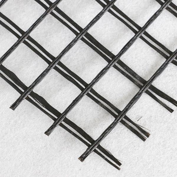 High Strength 30-150kN/M Fiberglass Geogrid For Enhancing Slope Stability