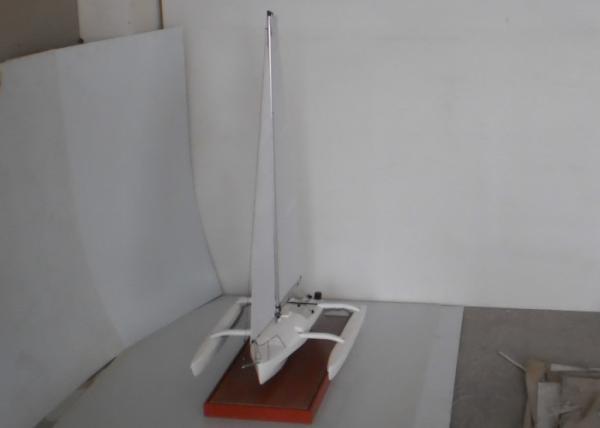 Sail Catamaran Ship Model , Wooden Boat Models For Club Decoration